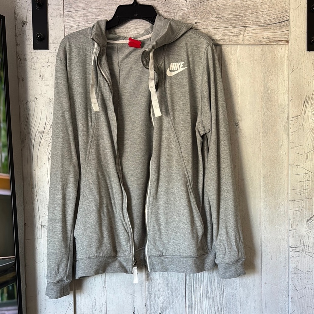 Nike Heather Gray Full-Zip Hoodie